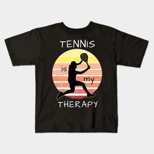 Tennis is my therapy Kids T-Shirt